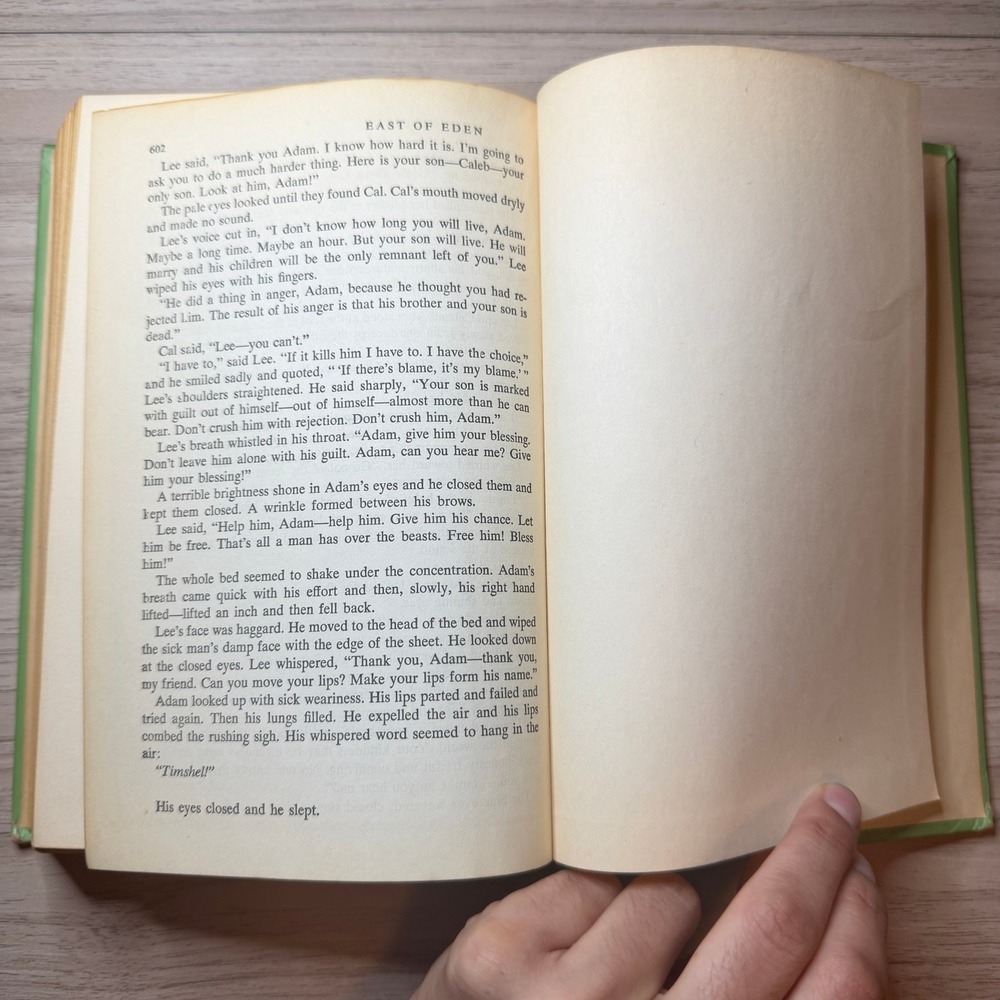 1952 Viking East of Eden John Steinbeck Sears Readers Club Green Hardcover Good - Picture 9 of 10
